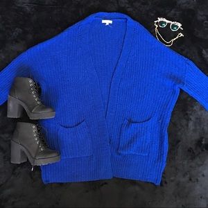 Wild Heart Chunky Royal Blue Cardigan